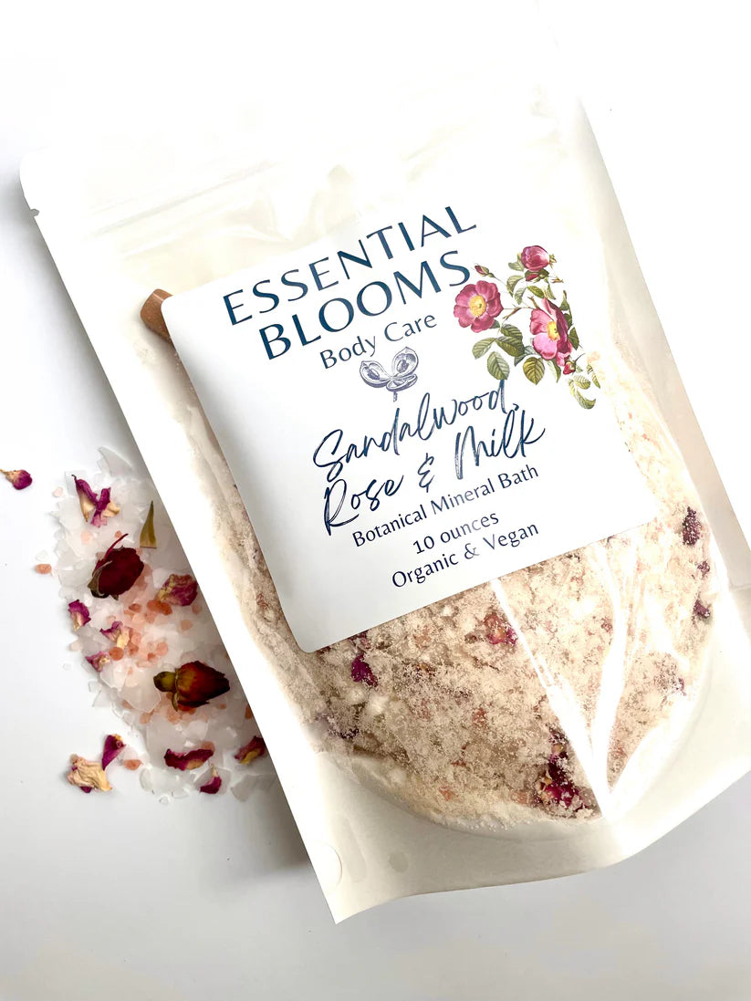 Sandalwood, Rose & Milk Botanical Mineral Bath 2oz Single Soak